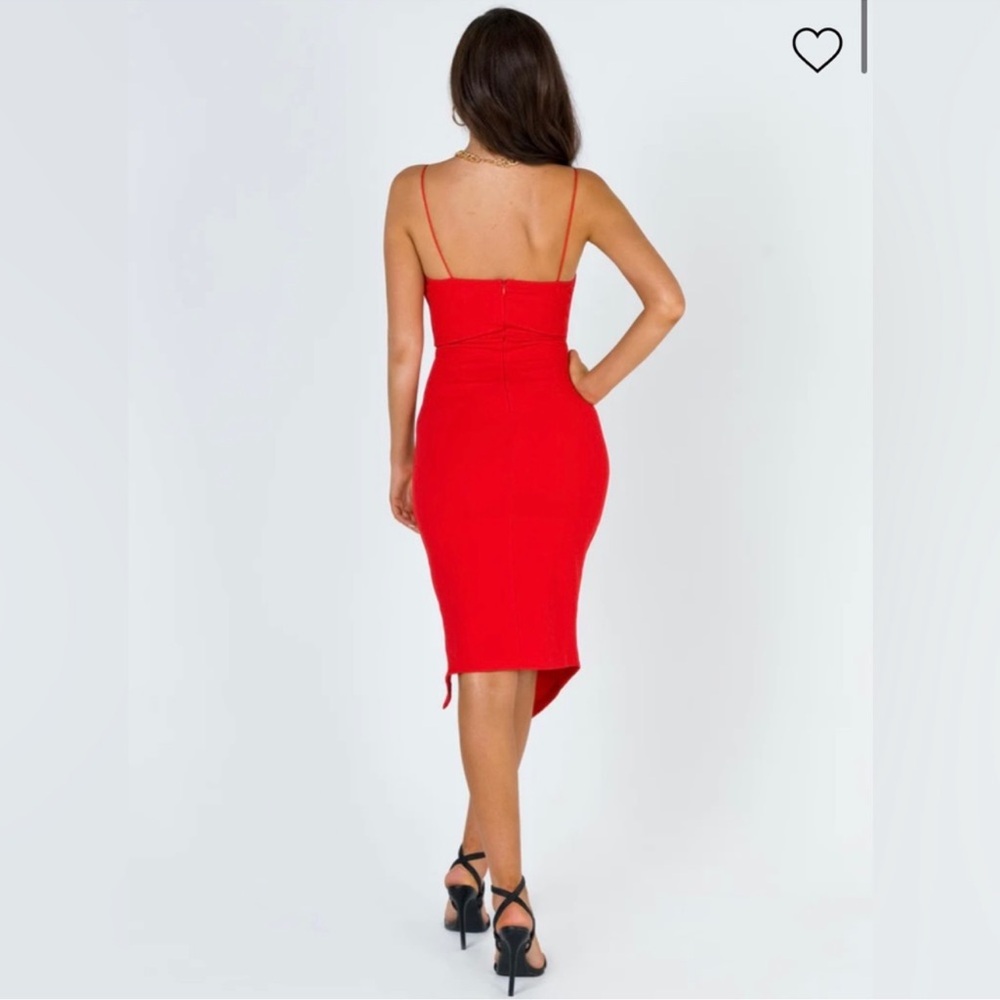 Princess Polly Red size 2 Aero Midi Asymmetrical Dress - Picture 2 of 6